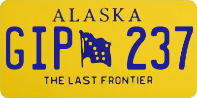 AK license plate GIP237