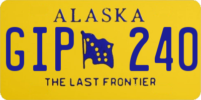 AK license plate GIP240