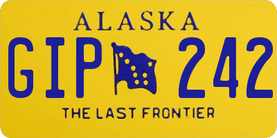 AK license plate GIP242