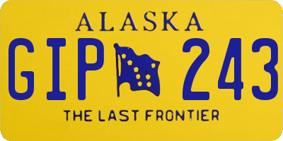 AK license plate GIP243