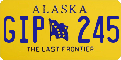 AK license plate GIP245