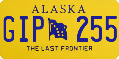 AK license plate GIP255