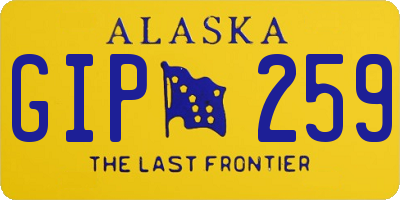 AK license plate GIP259