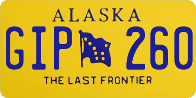 AK license plate GIP260