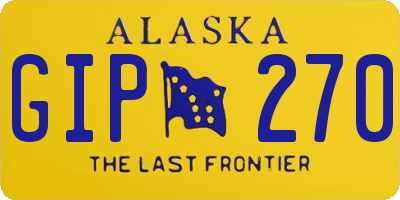 AK license plate GIP270