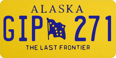 AK license plate GIP271