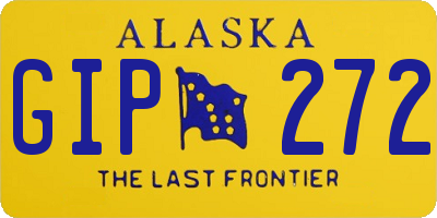 AK license plate GIP272