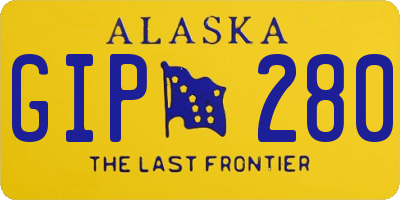 AK license plate GIP280