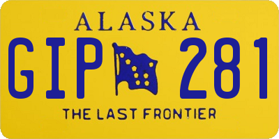 AK license plate GIP281