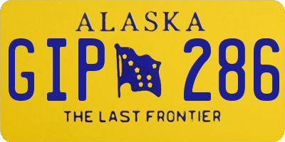 AK license plate GIP286