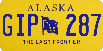 AK license plate GIP287