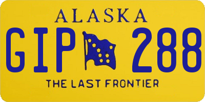 AK license plate GIP288