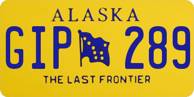AK license plate GIP289