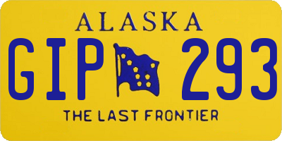 AK license plate GIP293