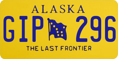AK license plate GIP296