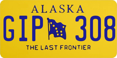 AK license plate GIP308