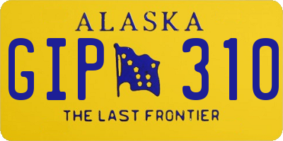 AK license plate GIP310