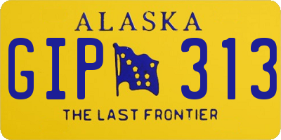 AK license plate GIP313