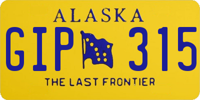 AK license plate GIP315