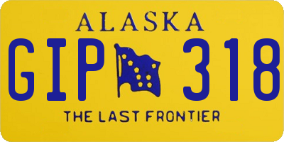 AK license plate GIP318