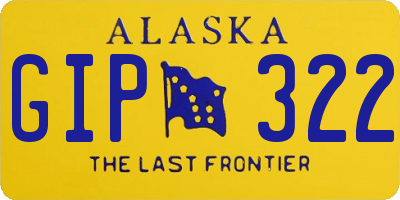 AK license plate GIP322