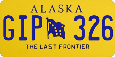 AK license plate GIP326