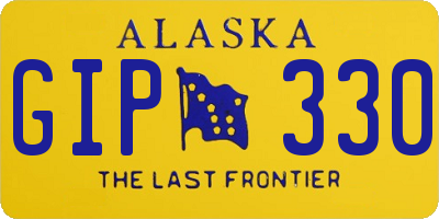 AK license plate GIP330