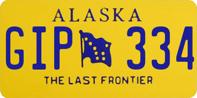 AK license plate GIP334