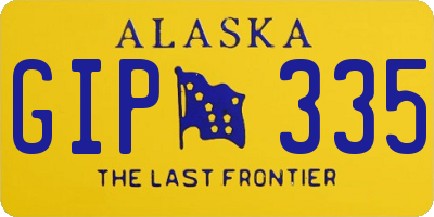 AK license plate GIP335