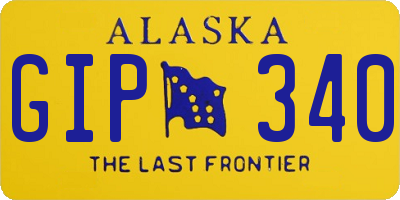 AK license plate GIP340