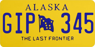 AK license plate GIP345