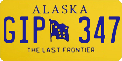 AK license plate GIP347