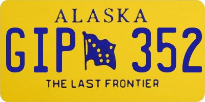 AK license plate GIP352