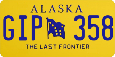 AK license plate GIP358