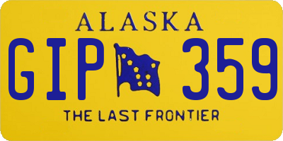 AK license plate GIP359