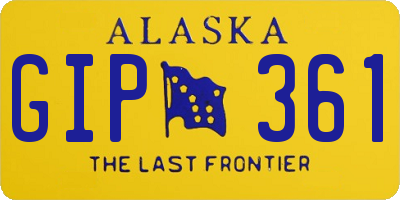AK license plate GIP361