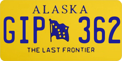 AK license plate GIP362