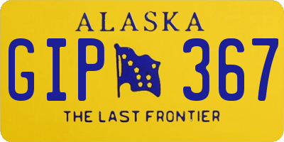 AK license plate GIP367