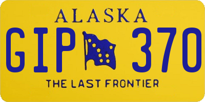 AK license plate GIP370