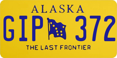 AK license plate GIP372