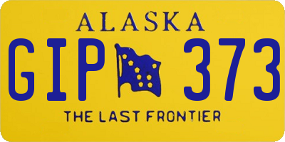 AK license plate GIP373