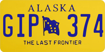 AK license plate GIP374