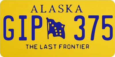 AK license plate GIP375