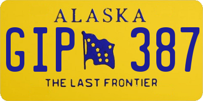 AK license plate GIP387