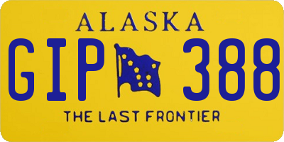 AK license plate GIP388