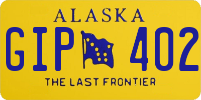 AK license plate GIP402