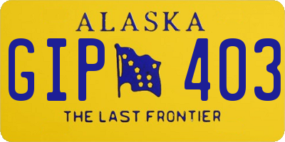AK license plate GIP403