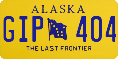 AK license plate GIP404