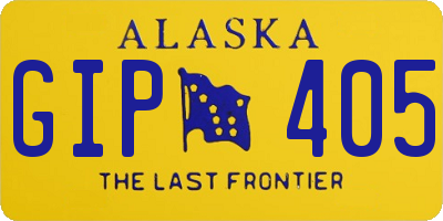 AK license plate GIP405