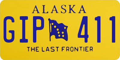AK license plate GIP411